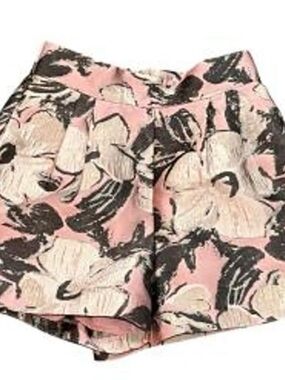 Anthropologie Hutch Womens Sz m Pink Floral High-Waist Shorts
